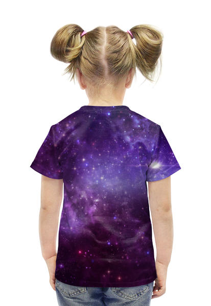 Заказать детскую футболку в Москве. Футболка с полной запечаткой для девочек Звезды космоса от THE_NISE  - готовые дизайны и нанесение принтов.