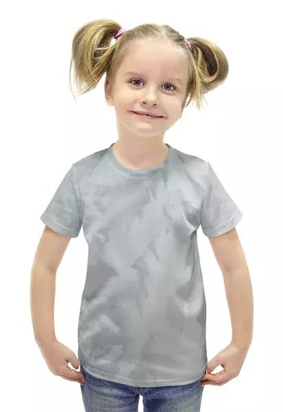 Заказать детскую футболку в Москве. Футболка с полной запечаткой для девочек Морозный узор от Anstey  - готовые дизайны и нанесение принтов.