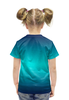 Заказать детскую футболку в Москве. Футболка с полной запечаткой для девочек Синие полосы от THE_NISE  - готовые дизайны и нанесение принтов.