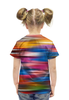 Заказать детскую футболку в Москве. Футболка с полной запечаткой для девочек Краски радуги от THE_NISE  - готовые дизайны и нанесение принтов.