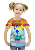 Заказать детскую футболку в Москве. Футболка с полной запечаткой для девочек Fall Guys от  PRO_DESIGN - готовые дизайны и нанесение принтов.