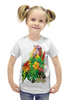 Заказать детскую футболку в Москве. Футболка с полной запечаткой для девочек Тропические птицы. От Зорго-АРТ от Zorgo-Art  - готовые дизайны и нанесение принтов.