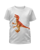 Заказать детскую футболку в Москве. Футболка с полной запечаткой для девочек Динозавр от nadegda - готовые дизайны и нанесение принтов.