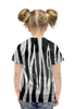 Заказать детскую футболку в Москве. Футболка с полной запечаткой для девочек Раскрас зебры от megashmot - готовые дизайны и нанесение принтов.