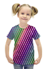 Заказать детскую футболку в Москве. Футболка с полной запечаткой для девочек Градиент от THE_NISE  - готовые дизайны и нанесение принтов.