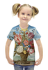 Заказать детскую футболку в Москве. Футболка с полной запечаткой для девочек Букет цветов на полке (Амброзиус Босхарт) от trend - готовые дизайны и нанесение принтов.