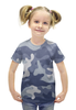Заказать детскую футболку в Москве. Футболка с полной запечаткой для девочек Камуфляж от Nalivaev - готовые дизайны и нанесение принтов.
