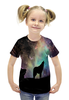 Заказать детскую футболку в Москве. Футболка с полной запечаткой для девочек Хищный зверь от THE_NISE  - готовые дизайны и нанесение принтов.