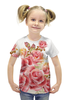 Заказать детскую футболку в Москве. Футболка с полной запечаткой для девочек Букет роз от Ирина - готовые дизайны и нанесение принтов.