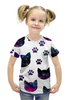 Заказать детскую футболку в Москве. Футболка с полной запечаткой для девочек  Космос от THE_NISE  - готовые дизайны и нанесение принтов.