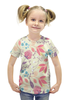 Заказать детскую футболку в Москве. Футболка с полной запечаткой для девочек Весенние цветочки от THE_NISE  - готовые дизайны и нанесение принтов.