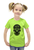 Заказать детскую футболку в Москве. Футболка с полной запечаткой для девочек Череп от THE_NISE  - готовые дизайны и нанесение принтов.