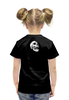 Заказать детскую футболку в Москве. Футболка с полной запечаткой для девочек Череп от EDJEY  - готовые дизайны и нанесение принтов.
