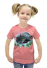 Заказать детскую футболку в Москве. Футболка с полной запечаткой для девочек Зимний кот от Ksusha.tish  - готовые дизайны и нанесение принтов.