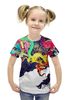 Заказать детскую футболку в Москве. Футболка с полной запечаткой для девочек Креатив от Media M  - готовые дизайны и нанесение принтов.