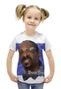 Заказать детскую футболку в Москве. Футболка с полной запечаткой для девочек Снуп Дог от CoolDesign - готовые дизайны и нанесение принтов.