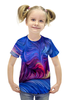 Заказать детскую футболку в Москве. Футболка с полной запечаткой для девочек Узоры от Niq=D - готовые дизайны и нанесение принтов.