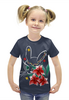 Заказать детскую футболку в Москве. Футболка с полной запечаткой для девочек ЛЕТНЯЯ ЗАЙКА от ELENA ZHARINOVA - готовые дизайны и нанесение принтов.