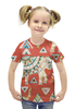 Заказать детскую футболку в Москве. Футболка с полной запечаткой для девочек INDIA от CoolDesign - готовые дизайны и нанесение принтов.