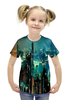 Заказать детскую футболку в Москве. Футболка с полной запечаткой для девочек New York от THE_NISE  - готовые дизайны и нанесение принтов.