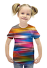 Заказать детскую футболку в Москве. Футболка с полной запечаткой для девочек Краски радуги от THE_NISE  - готовые дизайны и нанесение принтов.