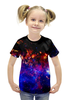 Заказать детскую футболку в Москве. Футболка с полной запечаткой для девочек Великий Космос от The Spaceway  - готовые дизайны и нанесение принтов.