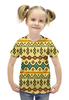 Заказать детскую футболку в Москве. Футболка с полной запечаткой для девочек Этнический узор от THE_NISE  - готовые дизайны и нанесение принтов.