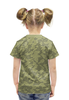 Заказать детскую футболку в Москве. Футболка с полной запечаткой для девочек Серо-Коричневый Камуфляж от armyshop - готовые дизайны и нанесение принтов.