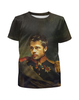 Заказать детскую футболку в Москве. Футболка с полной запечаткой для девочек Brad Pitt от ПРИНТЫ ПЕЧАТЬ  - готовые дизайны и нанесение принтов.