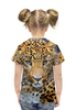 Заказать детскую футболку в Москве. Футболка с полной запечаткой для девочек Леопард от weeert - готовые дизайны и нанесение принтов.