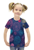 Заказать детскую футболку в Москве. Футболка с полной запечаткой для девочек Цветочный рисунок от THE_NISE  - готовые дизайны и нанесение принтов.