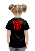 Заказать детскую футболку в Москве. Футболка с полной запечаткой для девочек Оптимус Прайм / Optimus Prime от aleks_say - готовые дизайны и нанесение принтов.