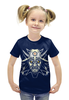 Заказать детскую футболку в Москве. Футболка с полной запечаткой для девочек Демон  от ПРИНТЫ ПЕЧАТЬ  - готовые дизайны и нанесение принтов.