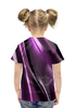Заказать детскую футболку в Москве. Футболка с полной запечаткой для девочек Фиолетовые линии от THE_NISE  - готовые дизайны и нанесение принтов.