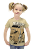 Заказать детскую футболку в Москве. Футболка с полной запечаткой для девочек YAK BULL / Бык Як  от crash - готовые дизайны и нанесение принтов.
