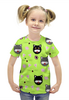 Заказать детскую футболку в Москве. Футболка с полной запечаткой для девочек Котики от IrinkaArt  - готовые дизайны и нанесение принтов.