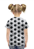 Заказать детскую футболку в Москве. Футболка с полной запечаткой для девочек Футбольный мяч от Media M  - готовые дизайны и нанесение принтов.