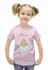 Заказать детскую футболку в Москве. Футболка с полной запечаткой для девочек Крольченок в чашке от francuaze1@gmail.com - готовые дизайны и нанесение принтов.