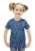 Заказать детскую футболку в Москве. Футболка с полной запечаткой для девочек Зимние цветы от PolinaPo - готовые дизайны и нанесение принтов.