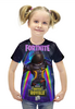 Заказать детскую футболку в Москве. Футболка с полной запечаткой для девочек FORTNAITE от Phoenix-W  - готовые дизайны и нанесение принтов.