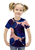 Заказать детскую футболку в Москве. Футболка с полной запечаткой для девочек синие розы от THE_NISE  - готовые дизайны и нанесение принтов.