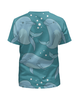 Заказать детскую футболку в Москве. Футболка с полной запечаткой для девочек Дельфины  от T-shirt print  - готовые дизайны и нанесение принтов.