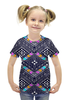 Заказать детскую футболку в Москве. Футболка с полной запечаткой для девочек Росписной от THE_NISE  - готовые дизайны и нанесение принтов.