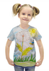 Заказать детскую футболку в Москве. Футболка с полной запечаткой для девочек Одуванчик от mrs-snit@yandex.ru - готовые дизайны и нанесение принтов.