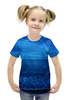 Заказать детскую футболку в Москве. Футболка с полной запечаткой для девочек Море ночью от Anastasia Kabanova - готовые дизайны и нанесение принтов.