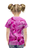 Заказать детскую футболку в Москве. Футболка с полной запечаткой для девочек Розовые цветы от a10010@meta.ua - готовые дизайны и нанесение принтов.
