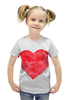 Заказать детскую футболку в Москве. Футболка с полной запечаткой для девочек Red heart от Илья Щеблецов - готовые дизайны и нанесение принтов.