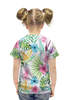 Заказать детскую футболку в Москве. Футболка с полной запечаткой для девочек Тропики от THE_NISE  - готовые дизайны и нанесение принтов.