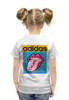 Заказать детскую футболку в Москве. Футболка с полной запечаткой для девочек Адидаs от mimiart  - готовые дизайны и нанесение принтов.
