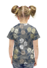 Заказать детскую футболку в Москве. Футболка с полной запечаткой для девочек Узор роз от THE_NISE  - готовые дизайны и нанесение принтов.